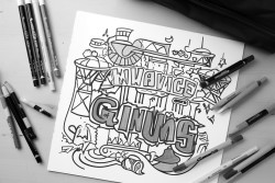 create a graffiti saying traveling light living bright