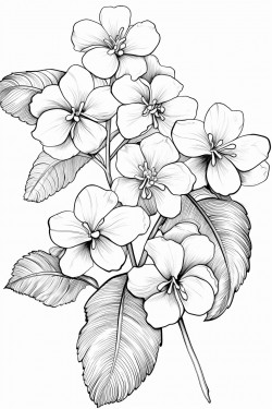 african violets flowers white background