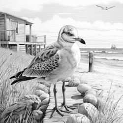chien qui court aprs les mouettes sur la plage