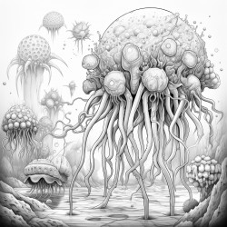 early earth a chemical soup of elements and biomolecules such as rna out of this emerges a bacteriophage