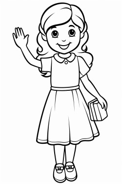 woman waving