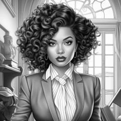 black woman dressed in business suit