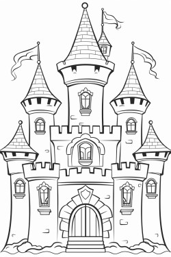 castle with animals
