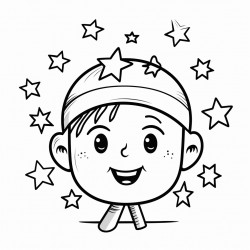 starry head massager bold and easy white background