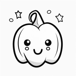 simple cute halloween colouring page