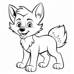 un lobo bueno animado