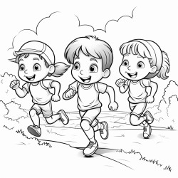 kids doing a running activity