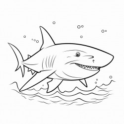 shark that is swimming in the ocean