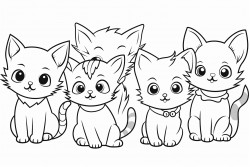 six kittens playing
