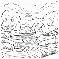 river and trees