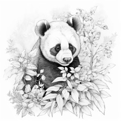 panda eats leaves
