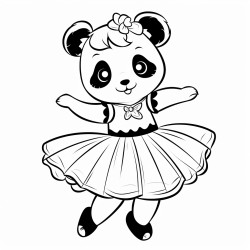 a panda dancing ballet