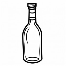 bottle of vodka on a leg