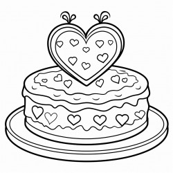 heart cake consists of two layers decorative perfect for valentines day