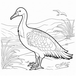fais moi un dessin dune cigogne qui vit dans un camping