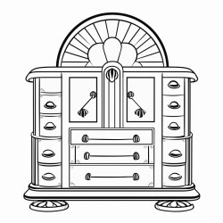 art deco dresser cupboard