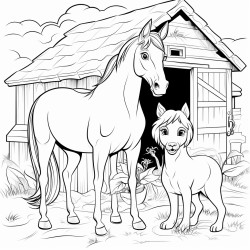 cat and horse stable