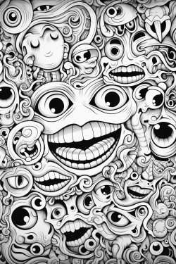 smiley faces trippy psychedelic