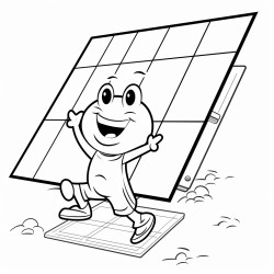 solar panel being hit by the sun