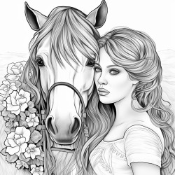 a horse and girl