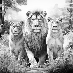 a lion a tiger and a bear in the same image