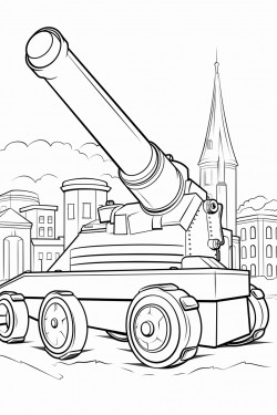 color a flak gun defending hamburg from bombers