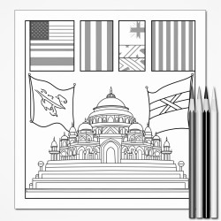 10 flags of the world colouring sheet