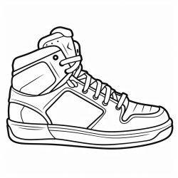 a vintagestyle leather basketball shoe with a cracked sole