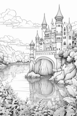 paisaje con un lago