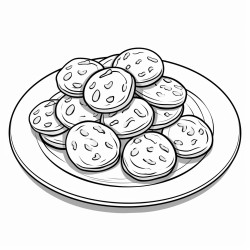 a plate of cookies