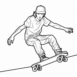 skateboarder grinds rail