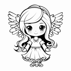 kaiwaii girl xmas angel