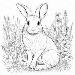 rabbit eat grass