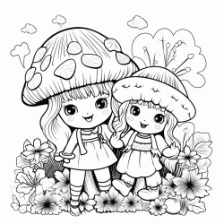 mushrooms forest fairys