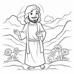 create a drawing of the qualities of jesus for evangelical children