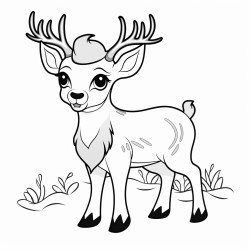 a cute icelandic deer