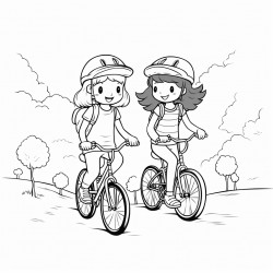 2 people girl bestfriends cycling