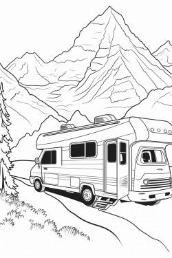 motorhome camping in mountains