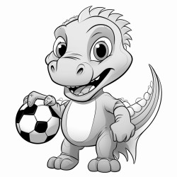 dinosaurio futbolista