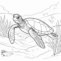 sea turtle seashore