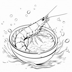 a shrimp in the ocean cooked