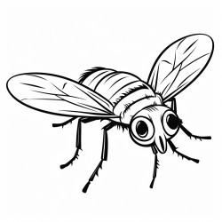 a cute housefly a common insect found in urban areas