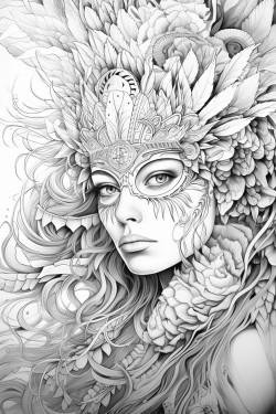 coloring page without colors and grayscale