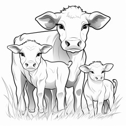 family cubs of cow
