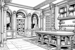 art deco kitchen