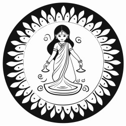 diwali rangoli drawing for kids