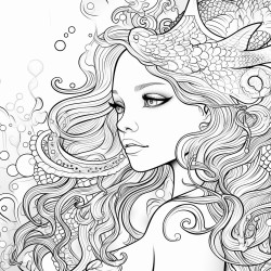 mermaid getting ready for the day