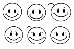 math symbols smiley faces