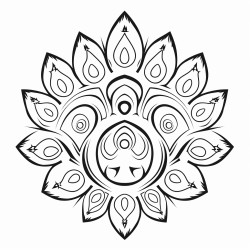 bear paw with designs inside