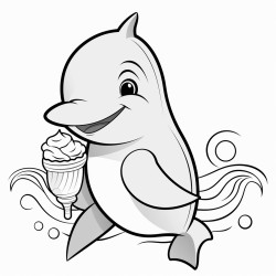 delfin con helado
